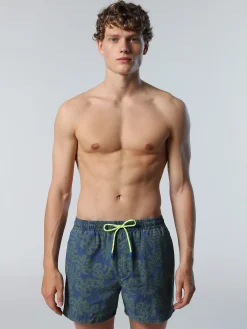 North Sails Boxer mare con motivo tropical*Uomo Outlet|Costumi Da Bagno