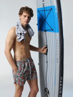 North Sails Boxer mare con motivo tropical*Uomo Outlet|Costumi Da Bagno