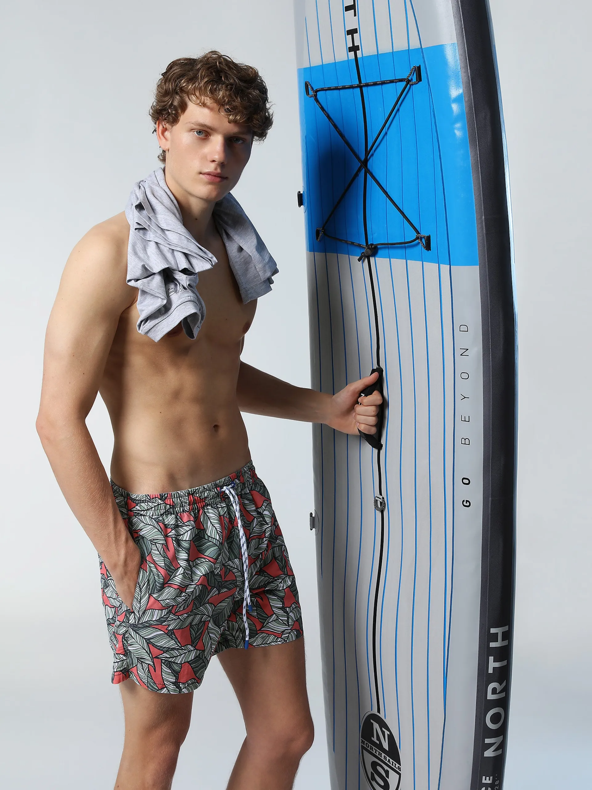 North Sails Boxer mare con motivo tropical*Uomo Outlet|Costumi Da Bagno