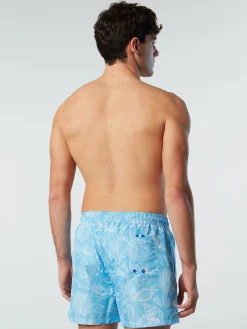 North Sails Boxer mare con stampa oceano*Uomo Outlet|Costumi Da Bagno
