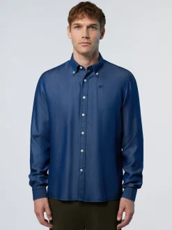 North Sails Camicia button-down in denim TENCEL™*Uomo Camicie