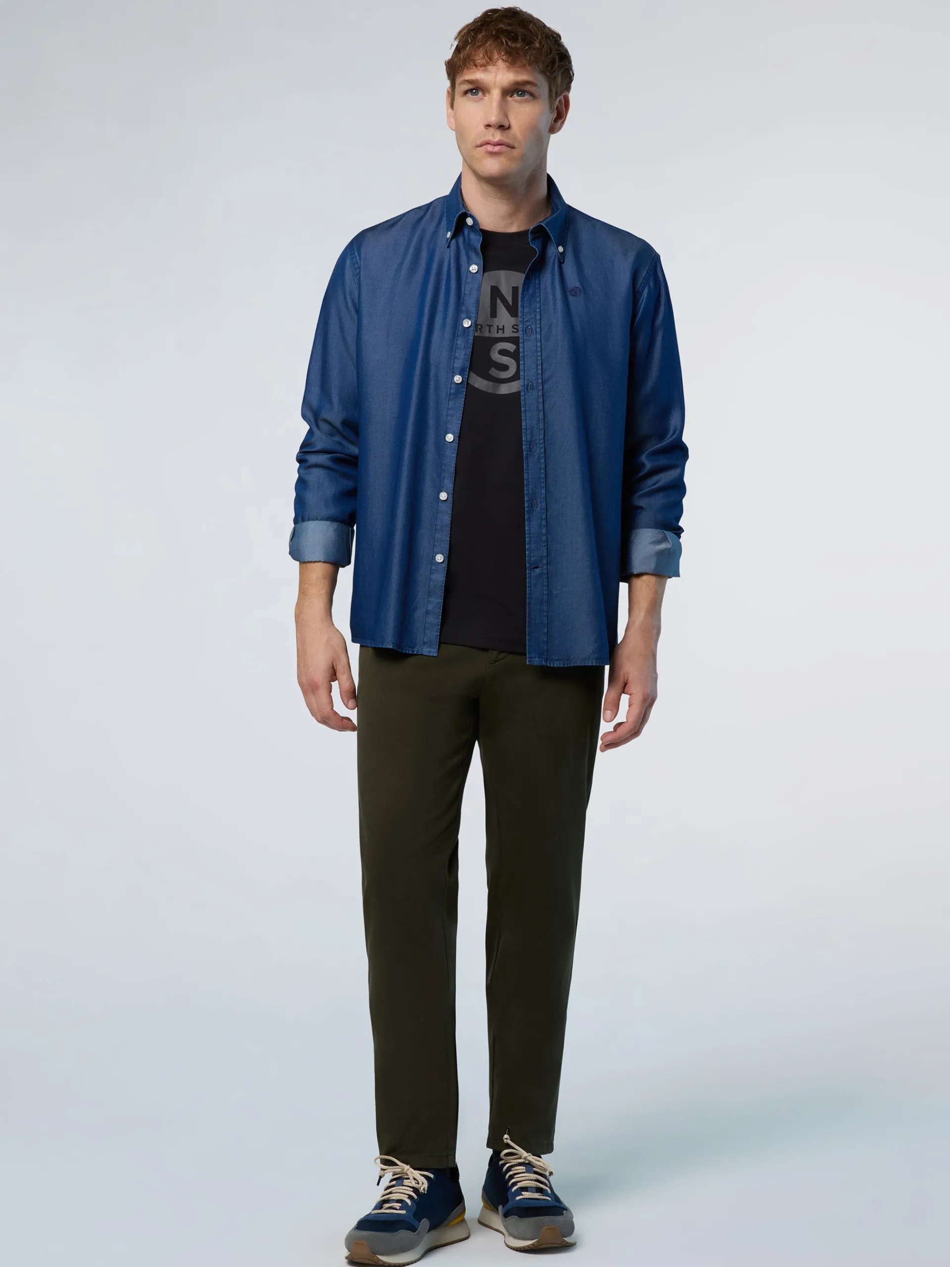 North Sails Camicia button-down in denim TENCEL™*Uomo Camicie
