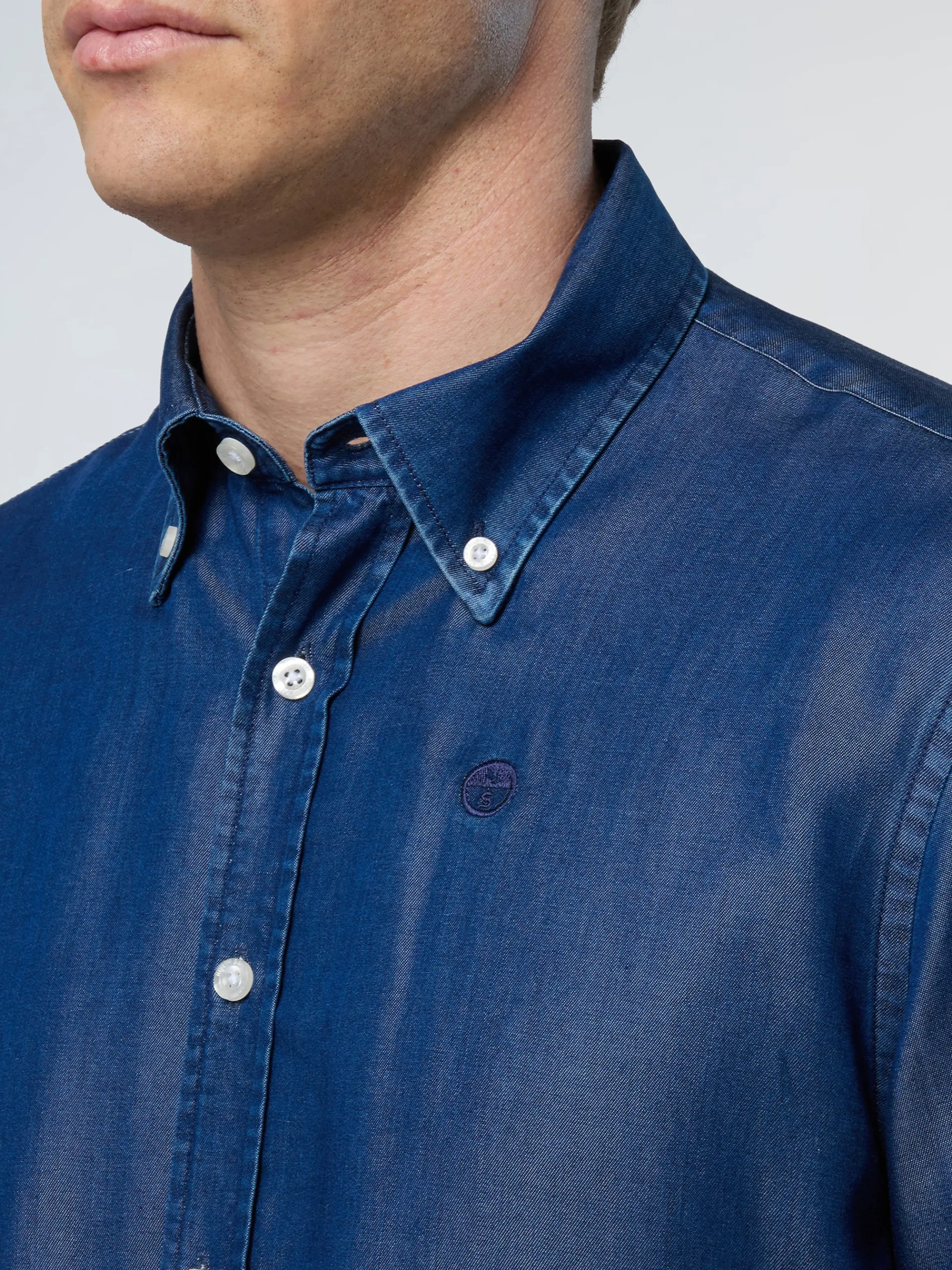 North Sails Camicia button-down in denim TENCEL™*Uomo Camicie