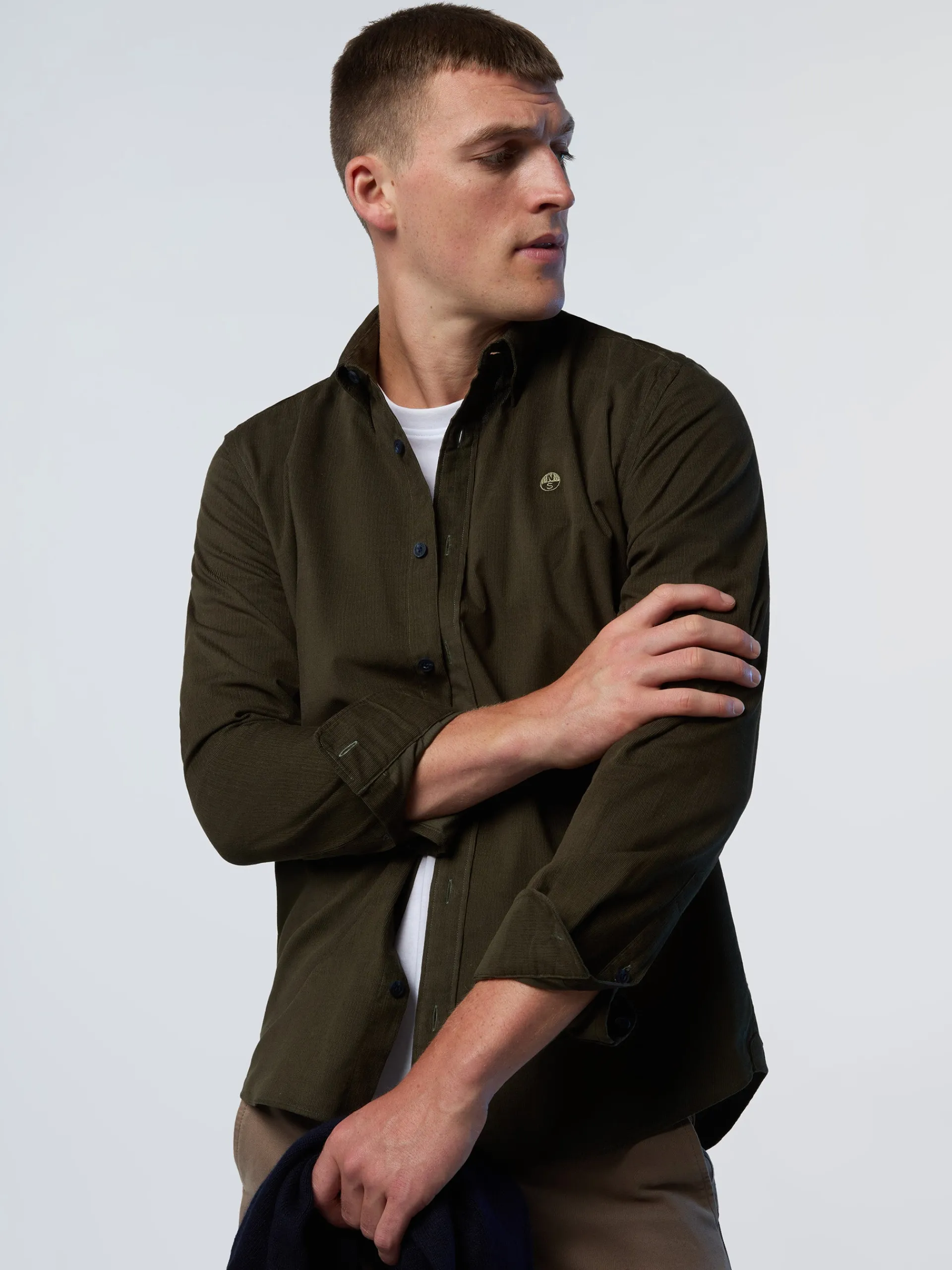 North Sails Camicia button-down in velluto*Uomo Camicie