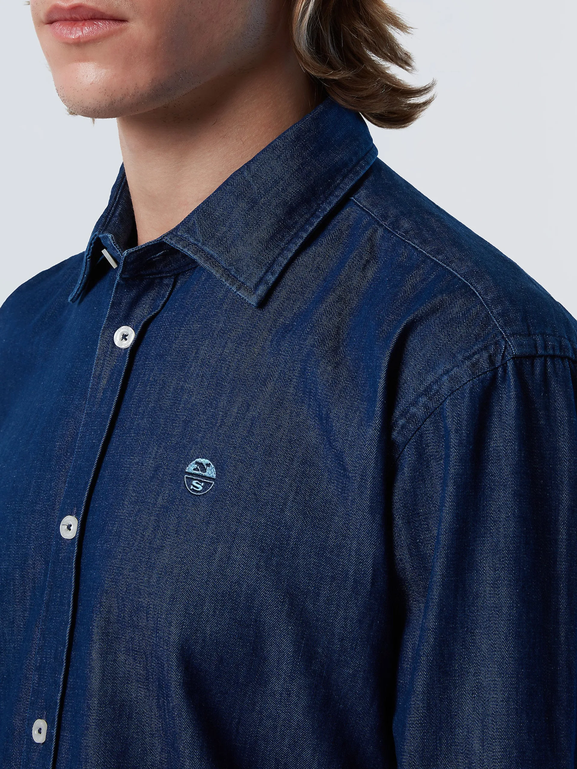 North Sails Camicia in cotone chambray*Uomo Outlet|Camicie