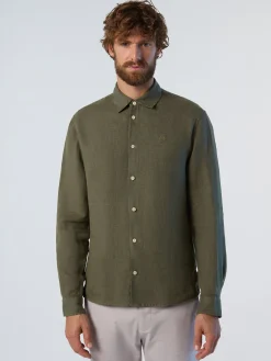 North Sails Camicia in lino tinta unita*Uomo Outlet|Camicie