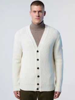 North Sails Cardigan in maglia a coste*Uomo Maglioni E Cardigan