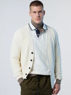 North Sails Cardigan in maglia a coste*Uomo Maglioni E Cardigan