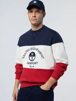 North Sails Felpa color block con ricamo*Uomo Shop By Look|Felpe