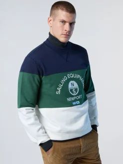 North Sails Felpa color block con ricamo*Uomo Shop By Look|Felpe