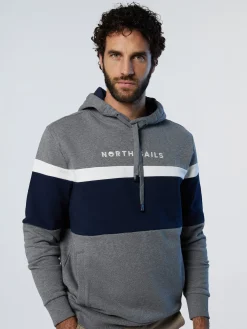 North Sails Felpa color block e cappuccio*Uomo Felpe