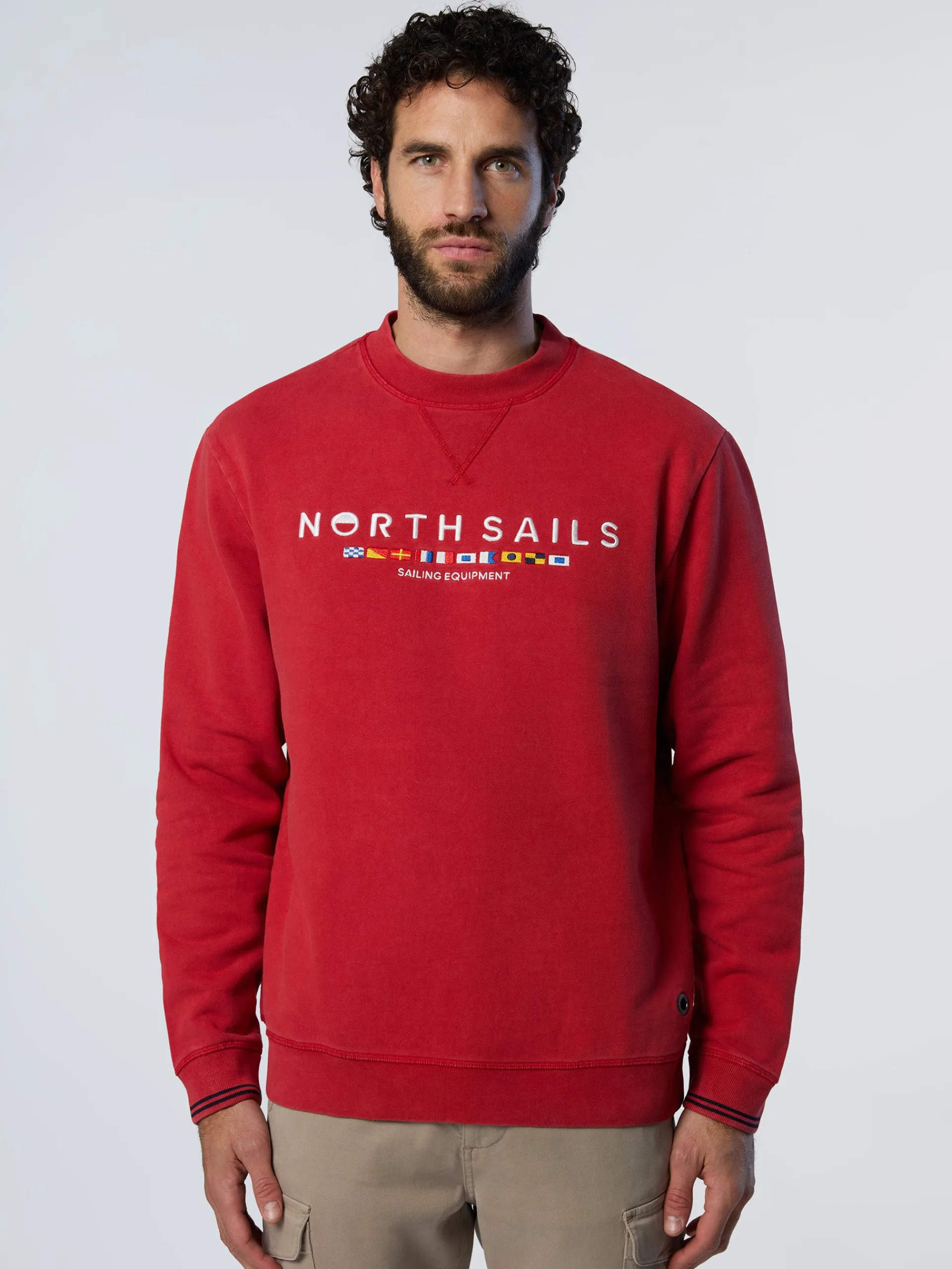 North Sails Felpa con bandiere ricamate*Uomo Felpe