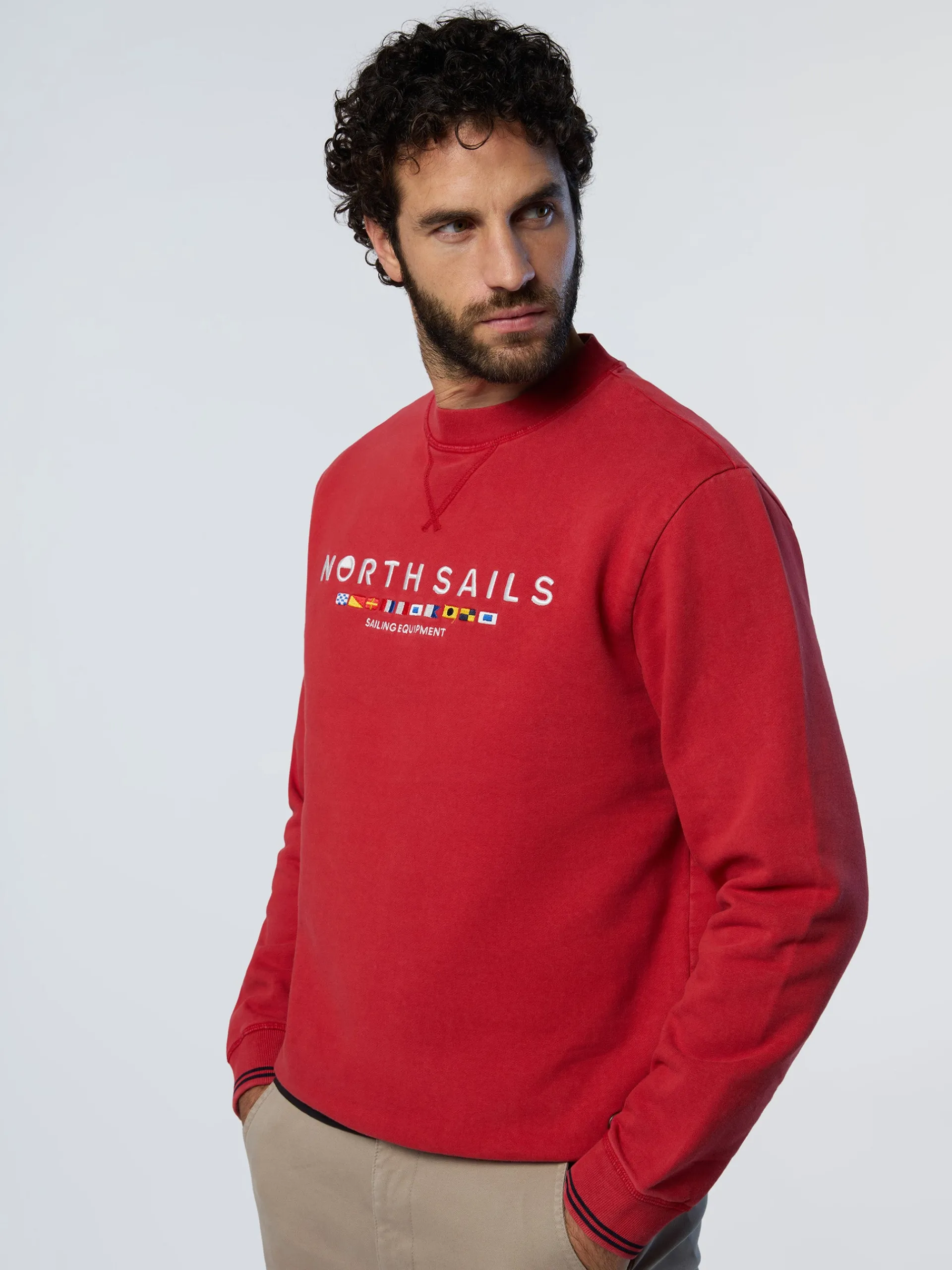 North Sails Felpa con bandiere ricamate*Uomo Felpe