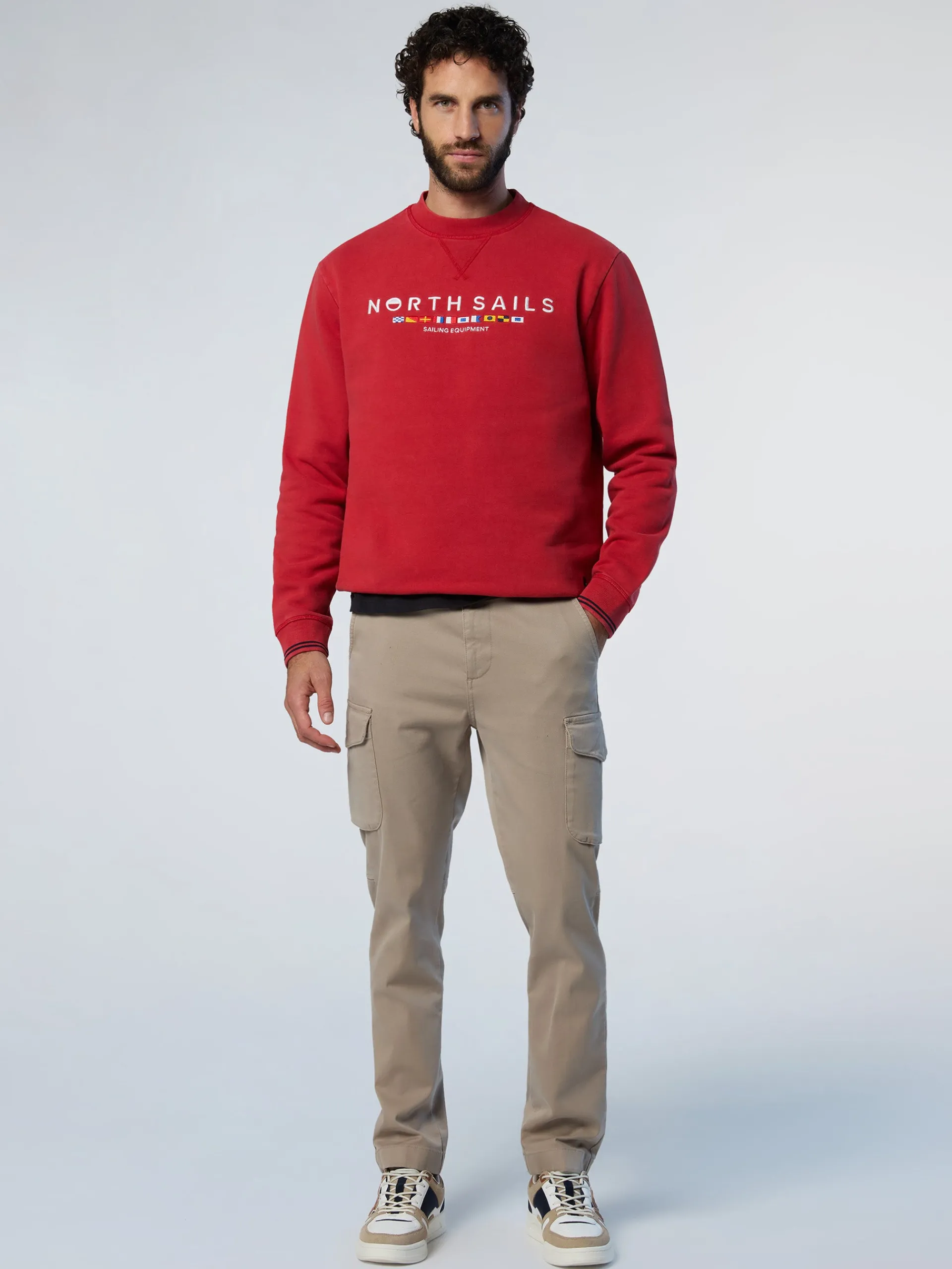 North Sails Felpa con bandiere ricamate*Uomo Felpe