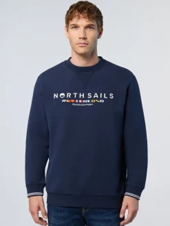 North Sails Felpa con bandiere ricamate*Uomo Felpe