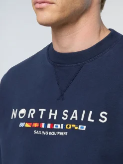 North Sails Felpa con bandiere ricamate*Uomo Felpe