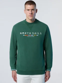 North Sails Felpa con bandiere ricamate*Uomo Felpe