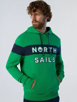 North Sails Felpa con cappuccio e patch*Uomo Outlet|Felpe