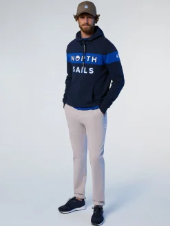 North Sails Felpa con cappuccio e patch*Uomo Outlet|Felpe