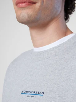 North Sails Felpa con stampa lettering*Uomo Outlet|Felpe