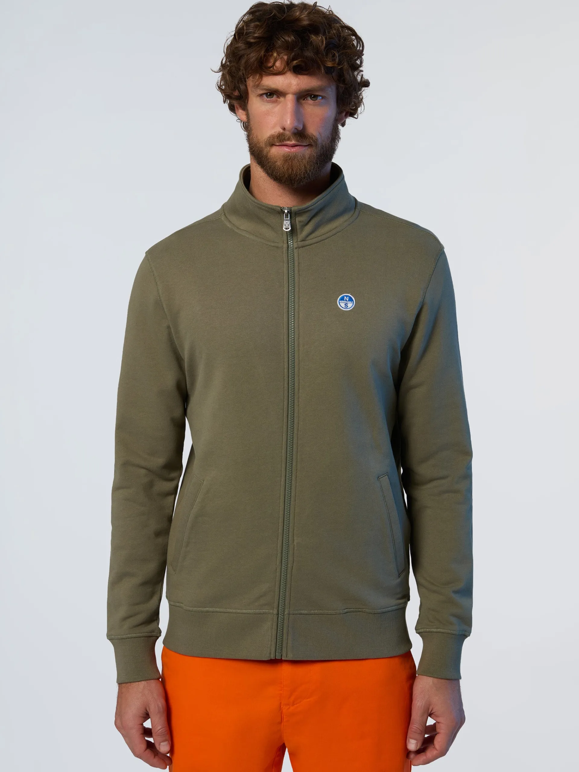 North Sails Felpa con zip e logo*Uomo Outlet|Felpe