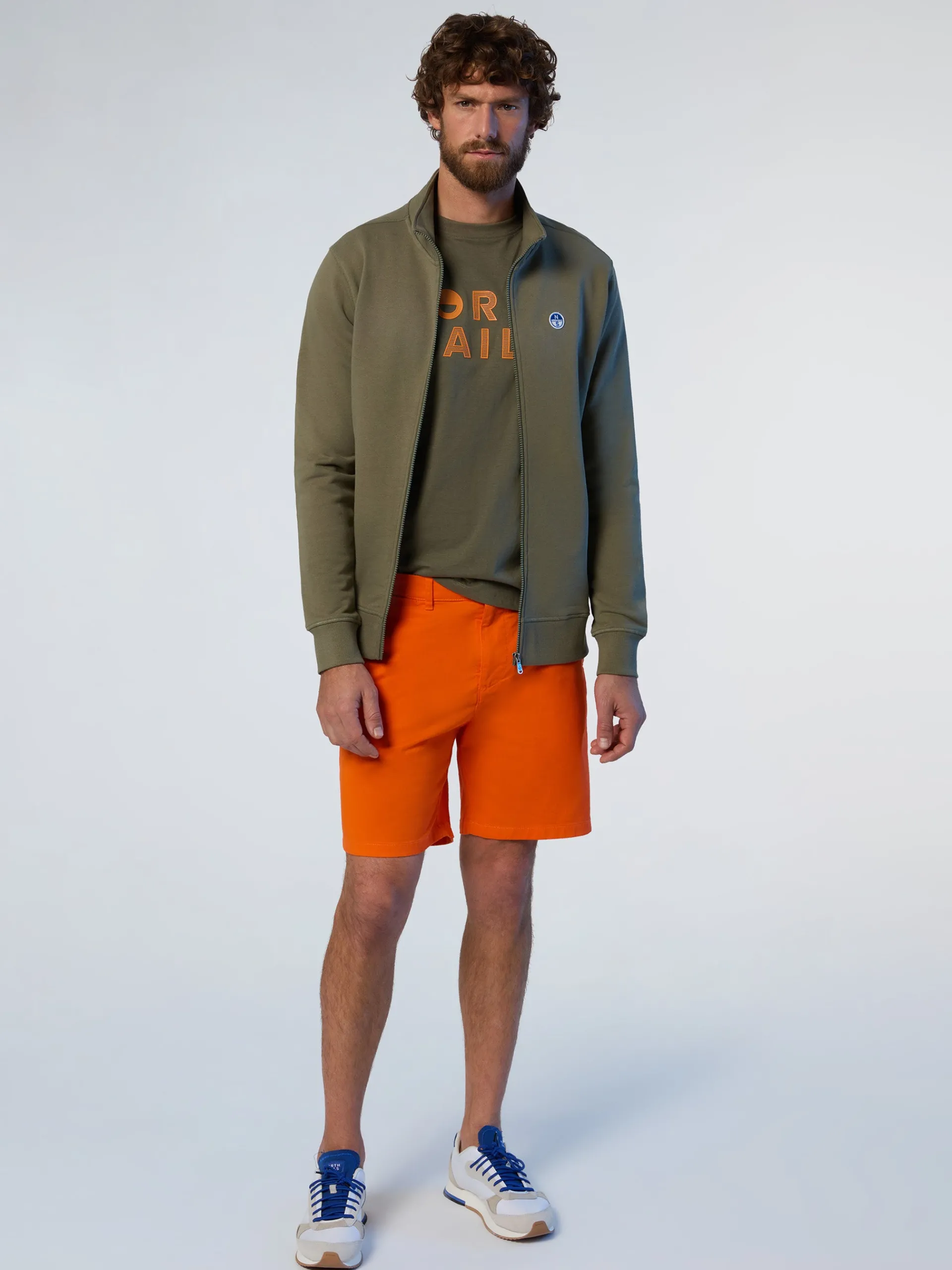 North Sails Felpa con zip e logo*Uomo Outlet|Felpe