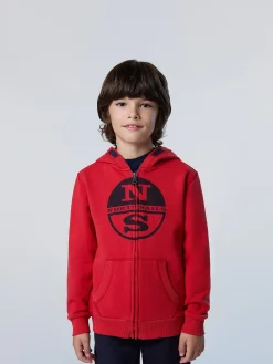 North Sails Felpa con zip e maxi stampa* Outlet