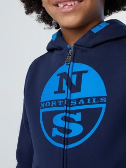 North Sails Felpa con zip e maxi stampa* Outlet