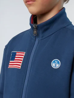 North Sails Felpa con zip e patch riciclate* Felpe
