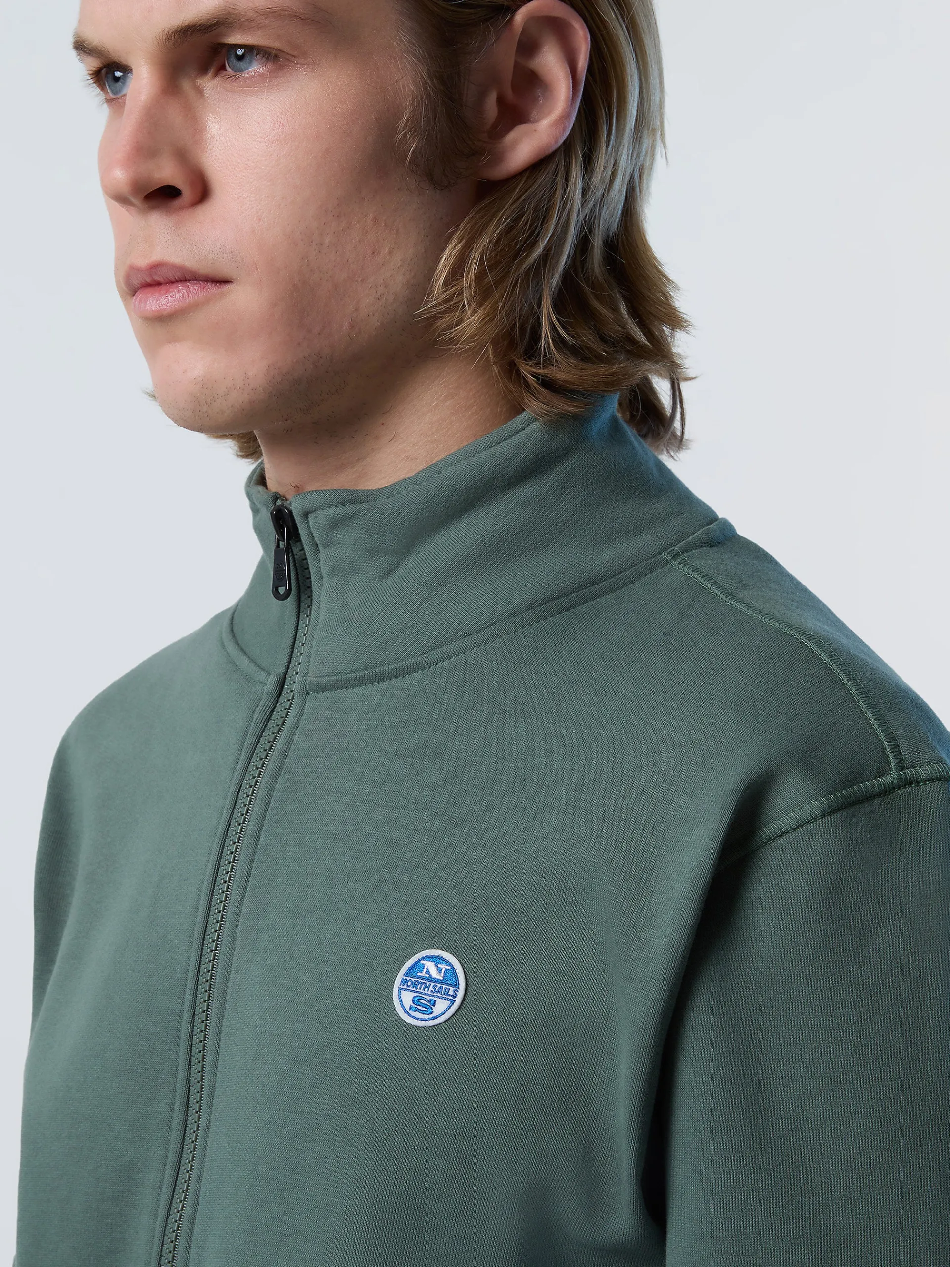 North Sails Felpa con zip in cotone*Uomo Outlet|Felpe