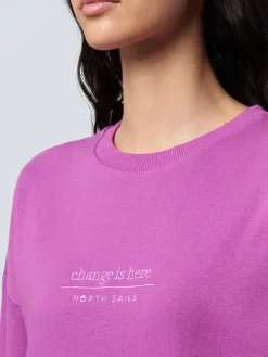 North Sails Felpa girocollo con ricamato*Donna Shop By Look|Felpe