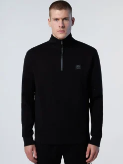 North Sails Felpa in scuba con mezza zip*Uomo Felpe