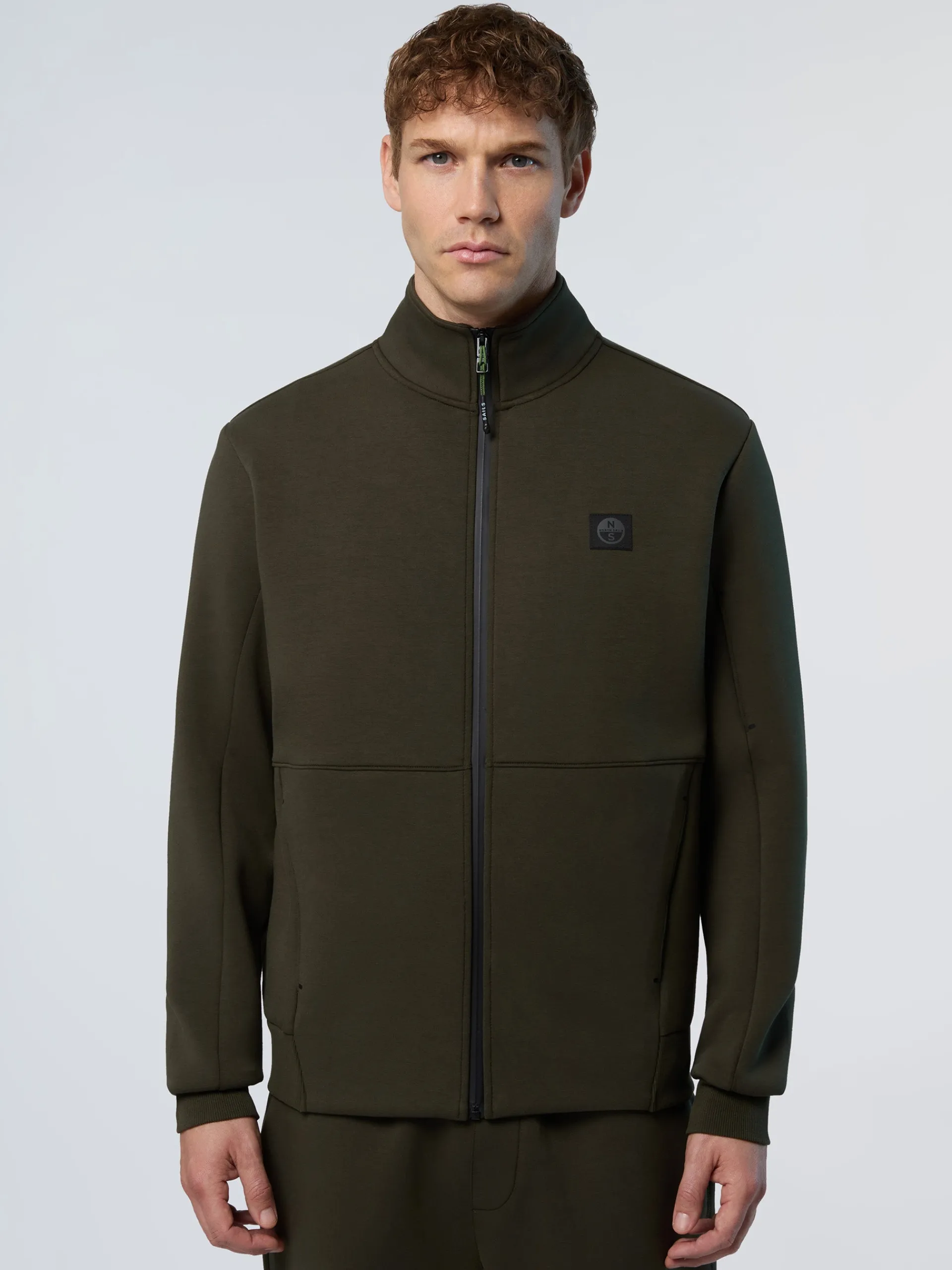 North Sails Felpa in scuba con zip*Uomo Shop By Look|Felpe