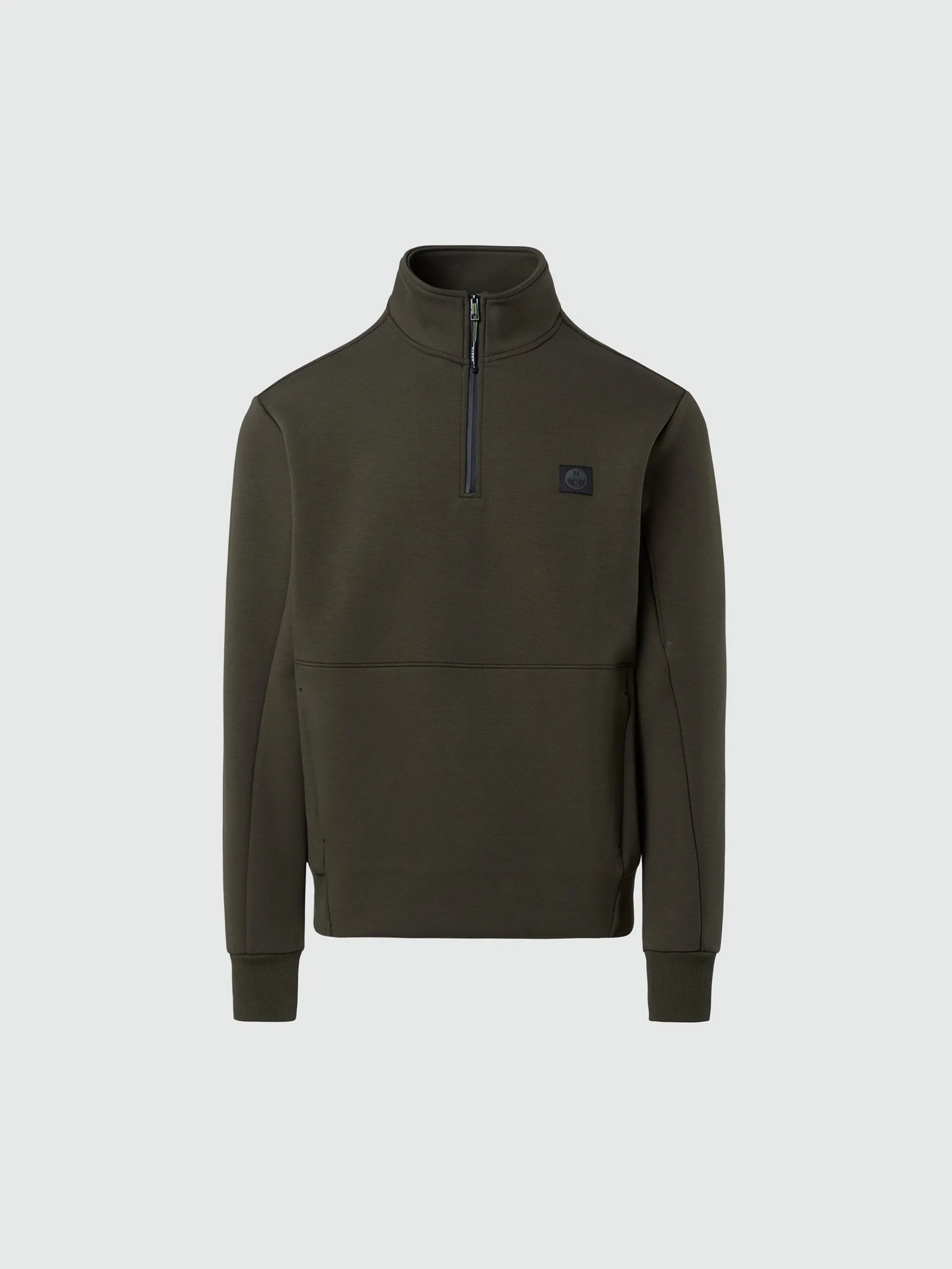 North Sails Felpa in scuba con zip*Uomo Shop By Look|Felpe