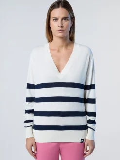 North Sails Maglia con scollo a V in aloe*Donna Outlet|Maglioni E Cardigan