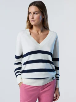 North Sails Maglia con scollo a V in aloe*Donna Outlet|Maglioni E Cardigan