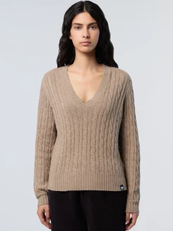 North Sails Maglione con scollo a V a trecce*Donna Shop By Look|Maglioni E Cardigan