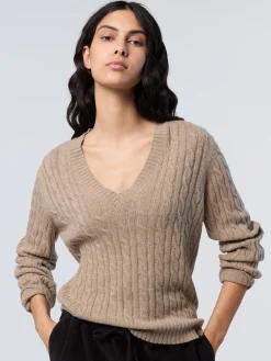 North Sails Maglione con scollo a V a trecce*Donna Shop By Look|Maglioni E Cardigan