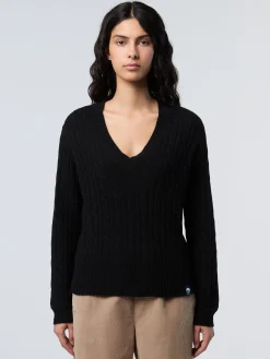 North Sails Maglione con scollo a V a trecce*Donna Shop By Look|Maglioni E Cardigan