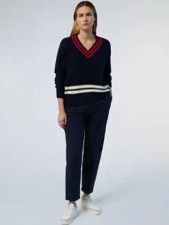 North Sails Pantaloni chino in gabardina*Donna Outlet|Pantaloni