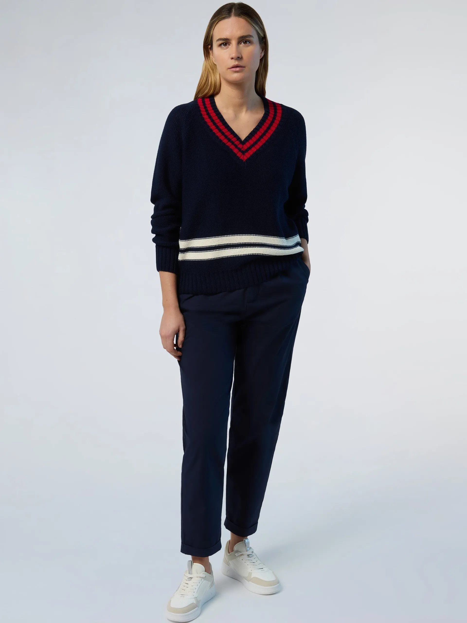 North Sails Pantaloni chino in gabardina*Donna Outlet|Pantaloni