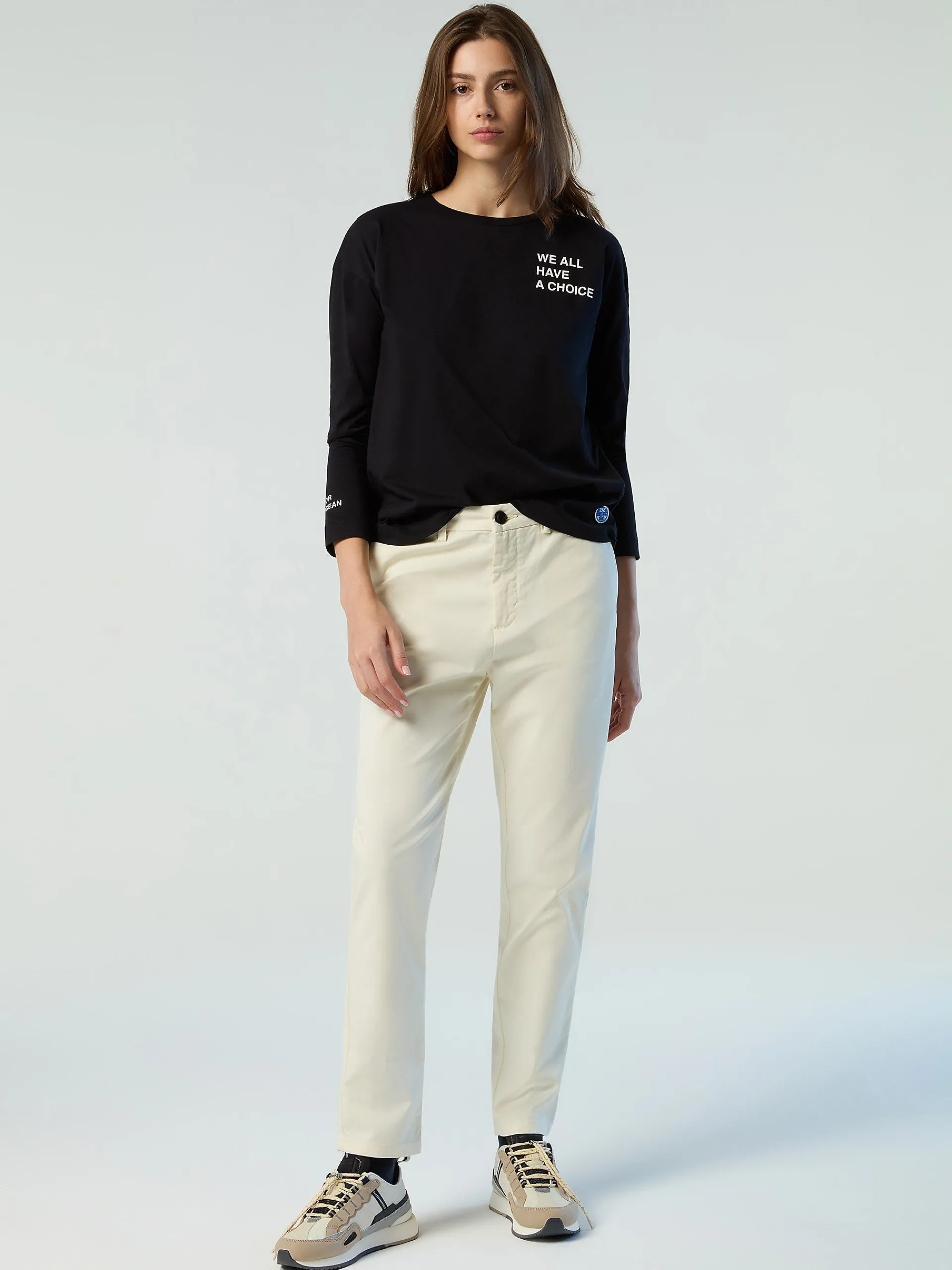North Sails Pantaloni chino in gabardina*Donna Outlet|Pantaloni