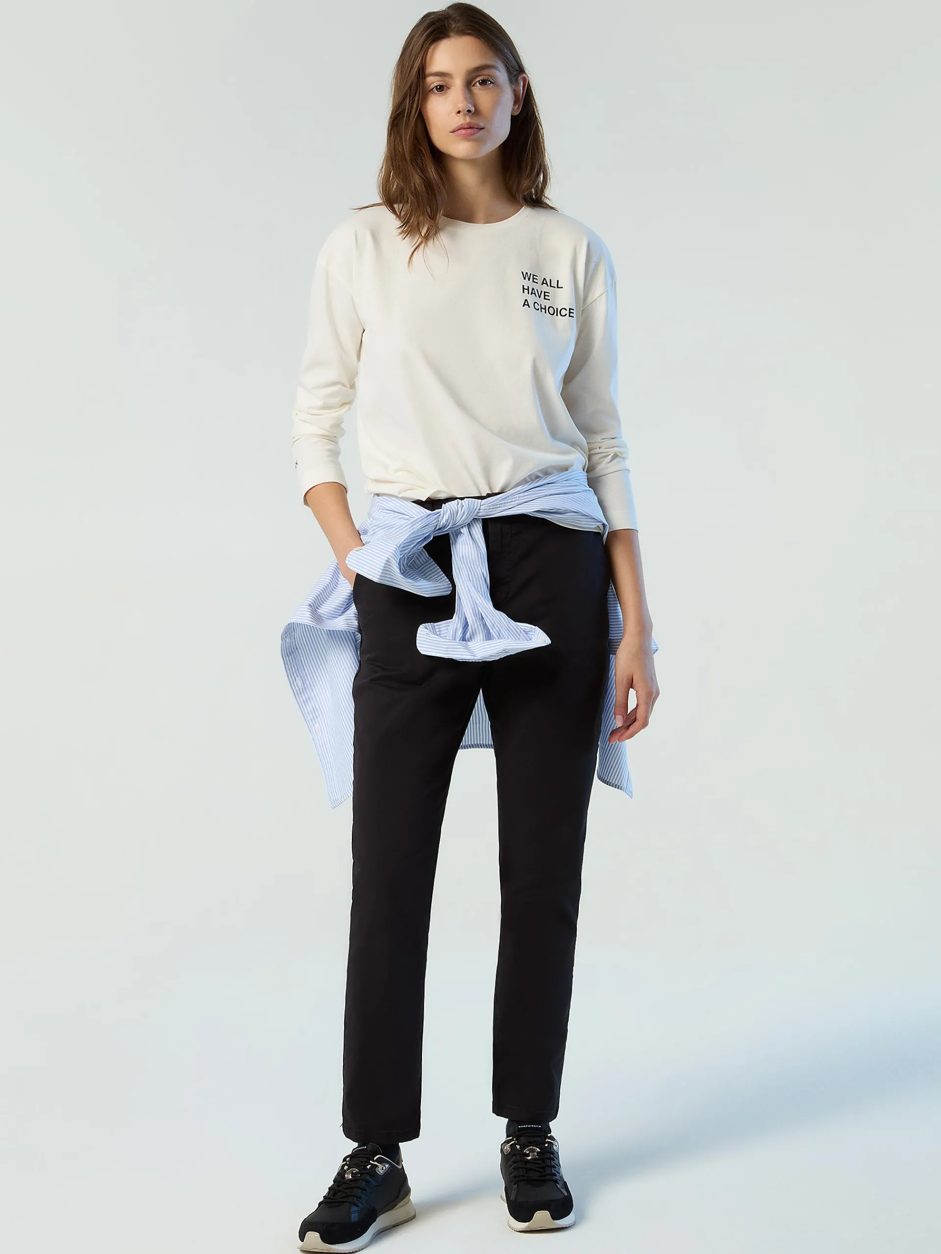 North Sails Pantaloni chino in gabardina*Donna Outlet|Pantaloni