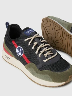 North Sails Technical fabric and suede sneaker*Uomo Calzature